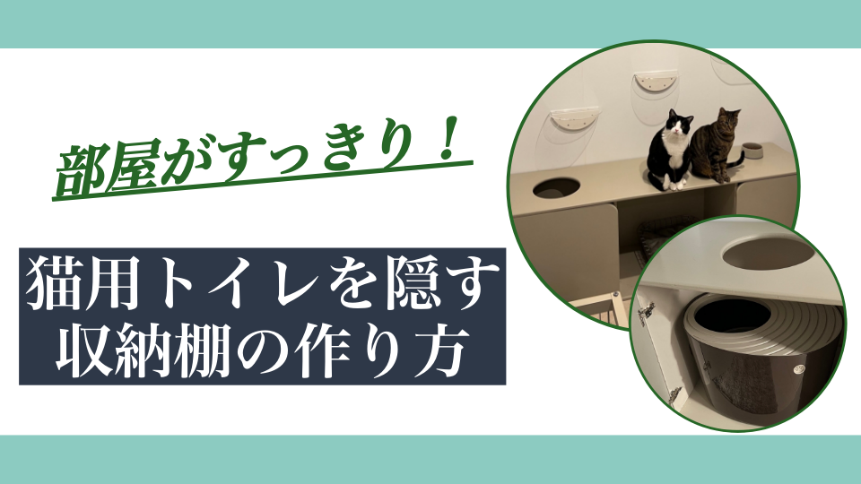猫トイレを隠す収納棚をDIY｜部屋がすっきりする作り方とアイデア