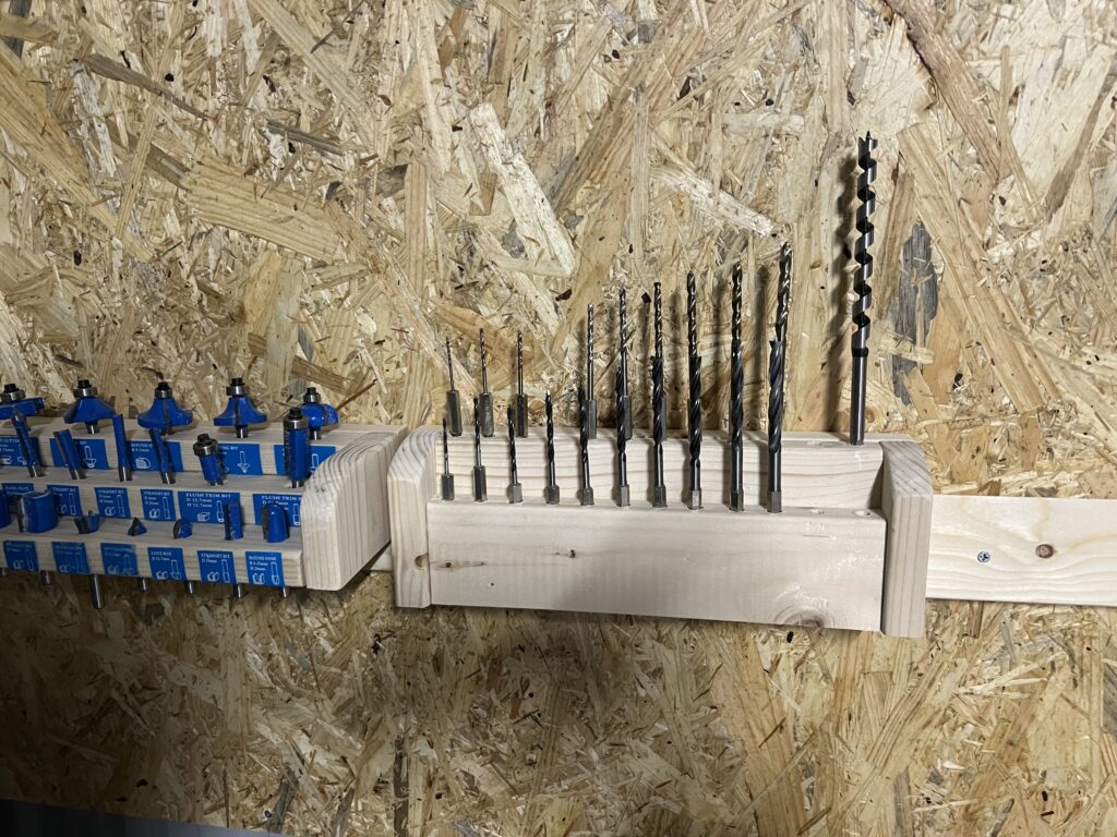 トリマー・ドリルビットをフレンチクリートで収納した画像