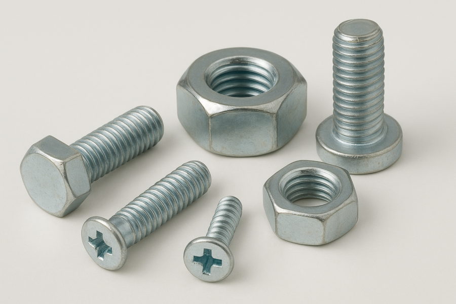 ボルト・ナットを並べた画像