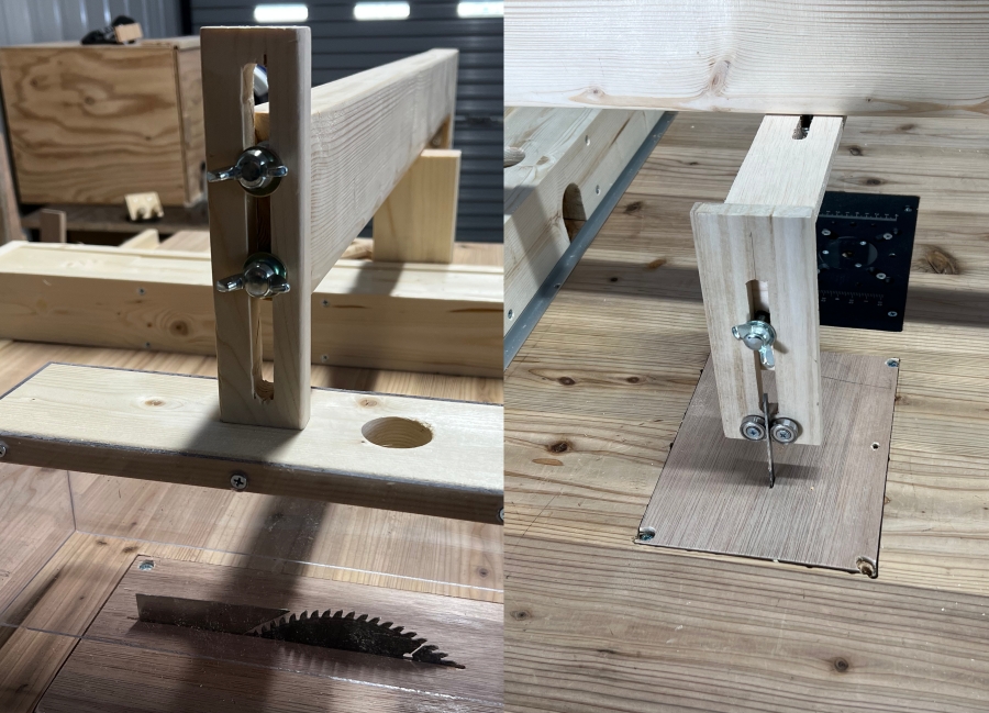 蝶ナットを使った木工治具の画像