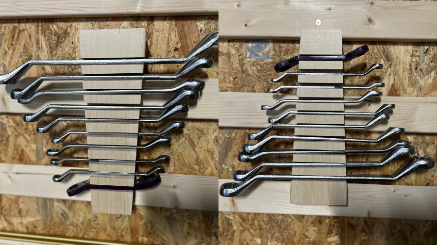 フレンチクリートでレンチを収納した画像