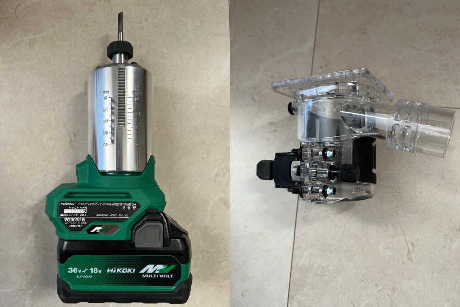 ベースを外した電動トリマーの画像